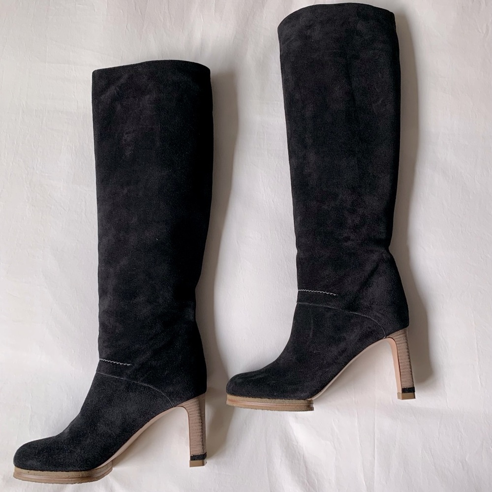 Chloe knee high suede boots